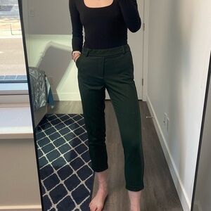 Zara Green Dress Pants - Small - Blue Stripe on side